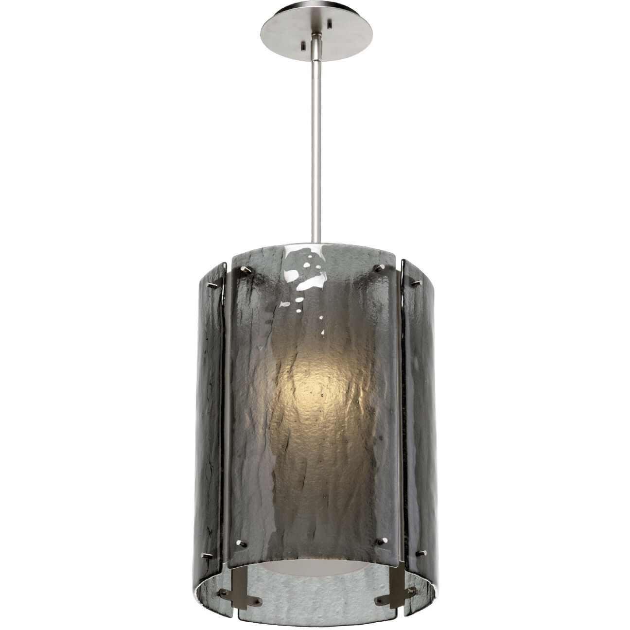 Textured Glass 1 Light 12.4 inch Beige Silver Pendant Ceiling Light in Metallic Beige Silver, Smoke Granite, E26 Incandescent, Oversized